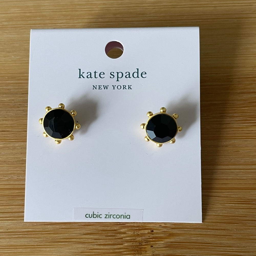 Kate Spade Flying Colors Black Studs